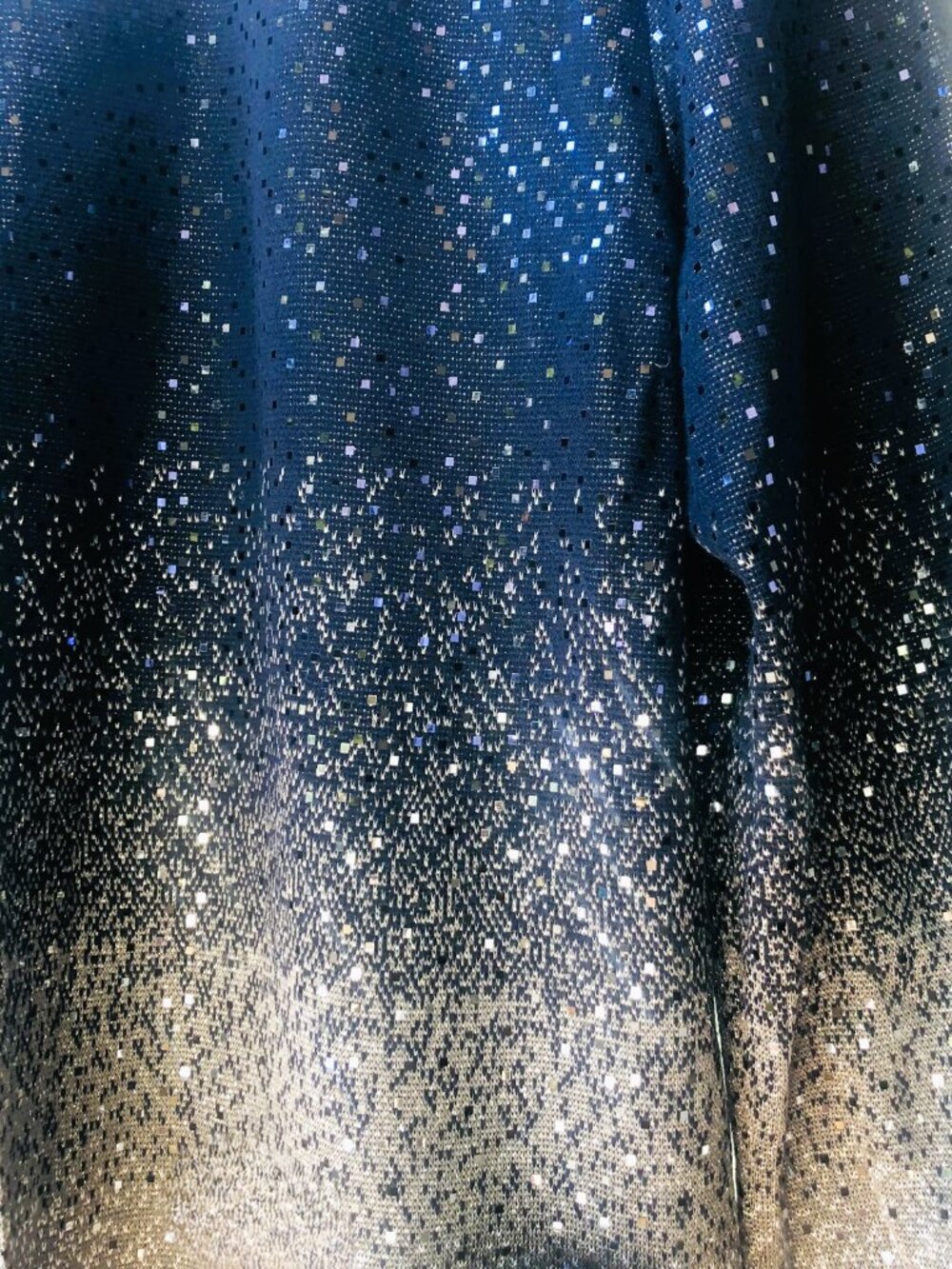 ST JOHN Navy Sparkle Silver Ombré Knit Cardigan Evening Glamour Jacket Luxe Sz L - Picture 2 of 8